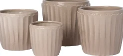 Intratuin bloempot Vajen beige D 19 H 17 cm