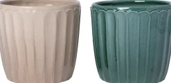 Intratuin bloempot Vajen beige D11 H 11 cm