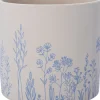 Intratuin bloempot Vera wit / blauw D 13,5 H 12,5 cm