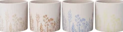 Intratuin bloempot Vera wit / blauw D 13,5 H 12,5 cm