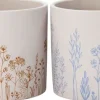 Intratuin bloempot Vera wit / taupe D 13,5 H 12,5 cm