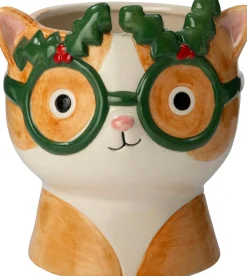 Intratuin bloempot Vona wit / oranje D 13,2 H 14,3 cm