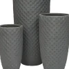 Intratuin bloempot Wicker antraciet D 54 H 100 cm