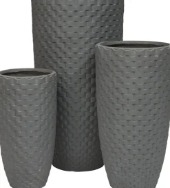 Intratuin bloempot Wicker antraciet D 54 H 100 cm