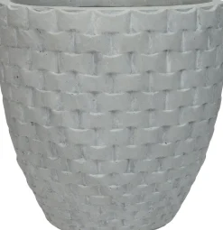 Intratuin bloempot Wicker grijs D 43 H 41 cm