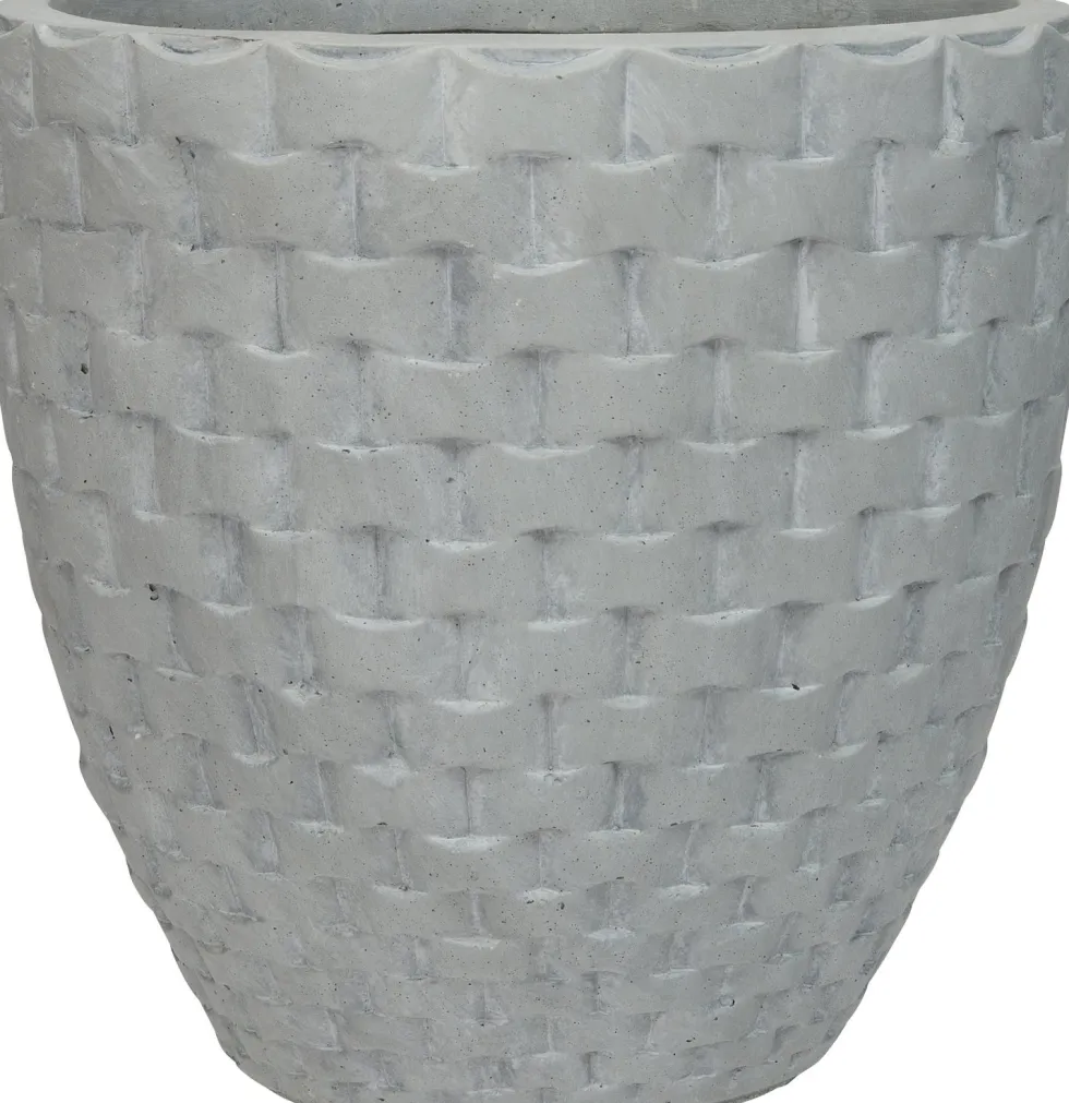 Intratuin bloempot Wicker grijs D 43 H 41 cm