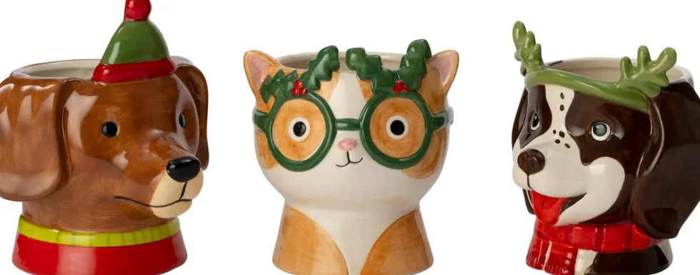 Intratuin bloempot Willow bruin / wit D 14,5 H 14,8 cm