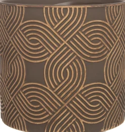 Intratuin bloempot Yaro bruin D 13,5 H 12,5 cm