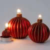 Intratuin bolkaars kerstbal rood / goud 21 uur D 9 H 10,5 cm