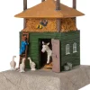 Intratuin De Brink kerstdorpminiatuur hooischuur met koe 13,7 x 17,2 x 20 cm