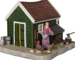 Intratuin De Brink kerstdorpminiatuur schuur 14 x 15 x 11 cm