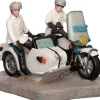 Intratuin De Brink kerstdorpminiatuur politie zijspan 7,3 x 9,8 x 7,8 cm