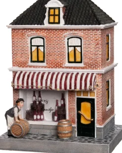 Intratuin De Brink kerstdorpminiatuur slijterij 14,5 x 10,5 x 19 cm