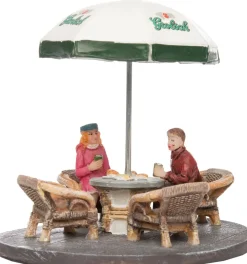 Intratuin De Brink kerstdorpminiatuur terrasset 14,5 x 13,5 x 15,5 cm