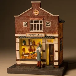 Intratuin De Brink kersthuisje slagerij Van Gennip 14,5 x 12,5 x 18,5 cm