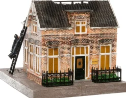 Intratuin De Brink kersthuisje notaris in brand 23,5 x 19,5 x 17,5 cm