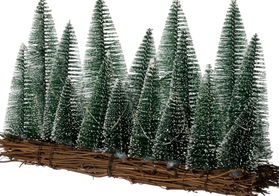 Intratuin decoratiebomen Linnae groen met verlichting 28 x 8 x 17 cm