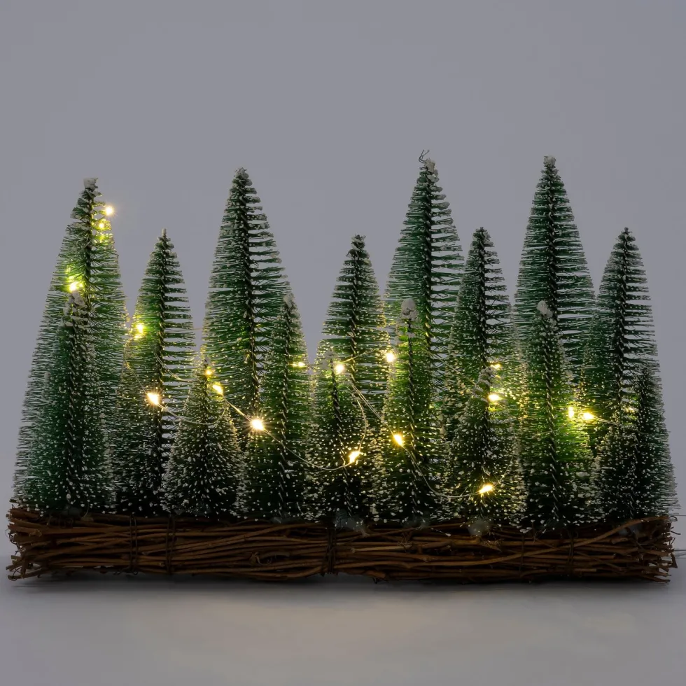 Intratuin decoratiebomen Linnae groen met verlichting 28 x 8 x 17 cm