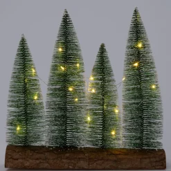 Intratuin decoratiebomen Linnae groen met verlichting 26 x 6 x 29 cm
