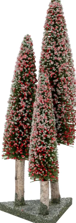 Intratuin decoratiebomen rood / groen D 16 H 44 cm