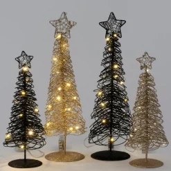 Intratuin decoratieboom Arby met verlichting zwart D 10 H 30 cm