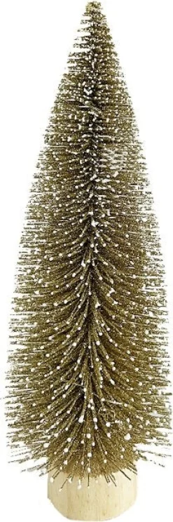 Intratuin decoratieboom Den goud met 10 lampjes warm wit D 9 H 25 cm