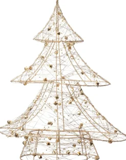 Intratuin decoratieboom diamant goud met verlichting 34 x 8 x 40 cm