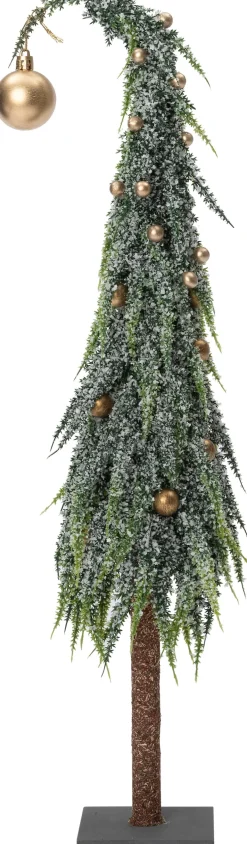 Intratuin decoratieboom Gnoom groen / goud D 12 H 45 cm