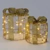 Intratuin decoratieboom Helmia cadeau goud met verlichting D 25 H 30 cm