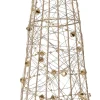 Intratuin decoratieboom Helmia kegel goud met verlichting D 20 H 80 cm