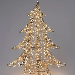 Intratuin decoratieboom Iris goud met verlichting 48 x 10 x 60 cm