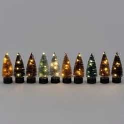 Intratuin decoratieboom Leonie blauw met verlichting D 5 H 13 cm