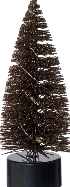Intratuin decoratieboom Leonie donker groen met verlichting D 5 H 13 cm