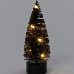 Intratuin decoratieboom Leonie donker groen met verlichting D 5 H 13 cm