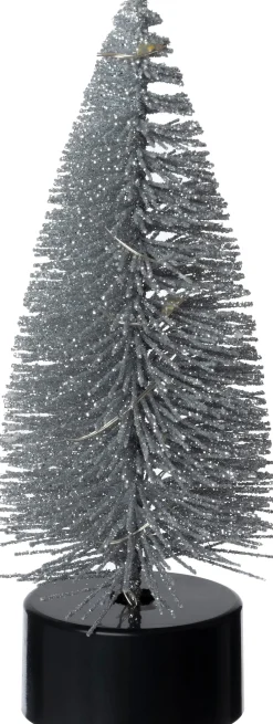 Intratuin decoratieboom Leonie zilver met verlichting D 5 H 13 cm