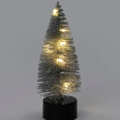Intratuin decoratieboom Leonie zilver met verlichting D 5 H 13 cm
