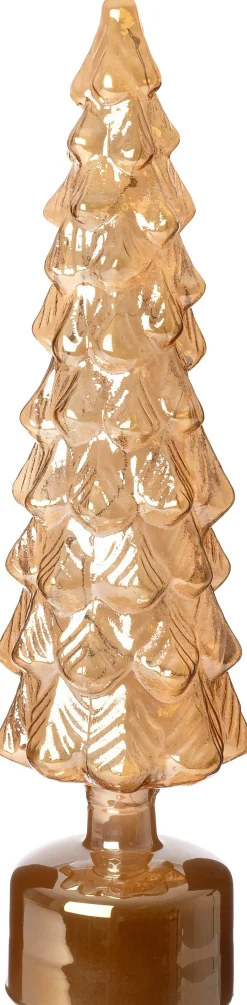 Intratuin decoratieboom Noah goud met verlichting D 10 H 41 cm