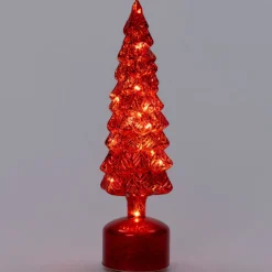 Intratuin decoratieboom Noah rood met verlichting D 10 H 36,5 cm