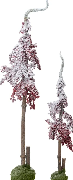 Intratuin decoratieboom op mos rood / wit D 25 H 100 cm