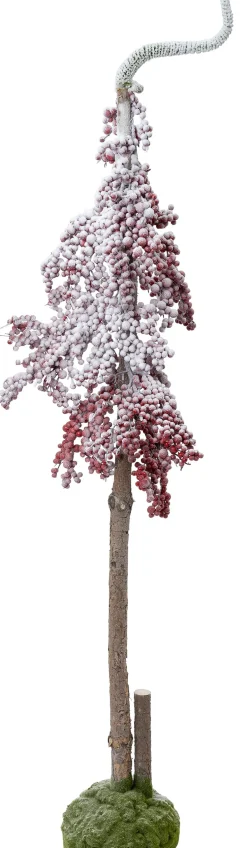 Intratuin decoratieboom op mos rood / wit D 30 H 155 cm