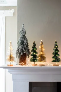 Intratuin decoratieboom Pine brons met 10 lampjes warm wit D 25 H 9,5 cm