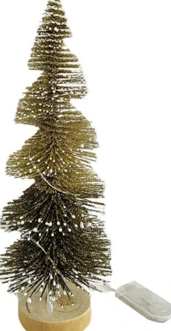 Intratuin decoratieboom Pine brons met 10 lampjes warm wit D 25 H 9,5 cm