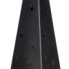 Intratuin decoratieboom Soenda kegel arreslee zwart met verlichting 12,5 x 12,5 x 51 cm
