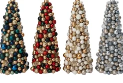 Intratuin decoratieboom Trevi kerstbal zilver D 18 H 45 cm