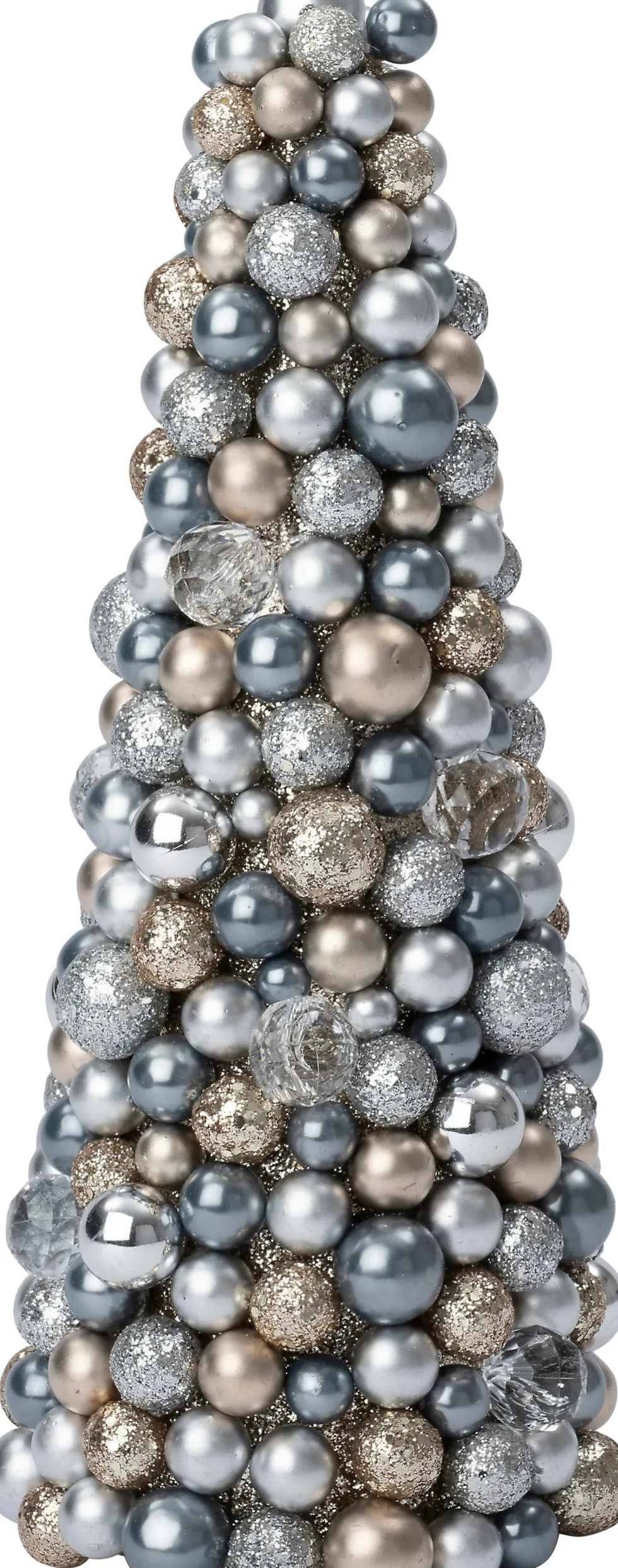 Intratuin decoratieboom Trevi kerstbal zilver D 18 H 45 cm