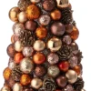 Intratuin decoratieboom Trevi kerstbal goud / bruin D 16 H 35 cm