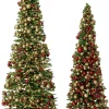 Intratuin decoratieboom Tuli groen / rood / goud D 16 H 40 cm