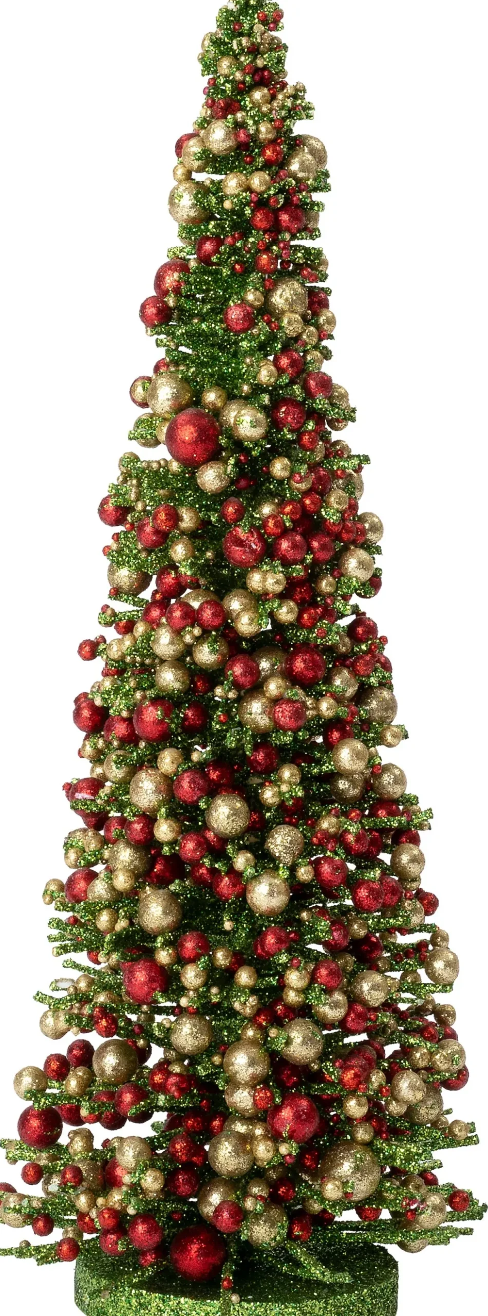 Intratuin decoratieboom Tuli groen / rood / goud D 16 H 40 cm