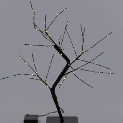Intratuin decoratieboom zwart met verlichting 12 x 12 x 45 cm