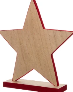 Intratuin decoratie kerstster rood 14 x 4 x 15,5 cm
